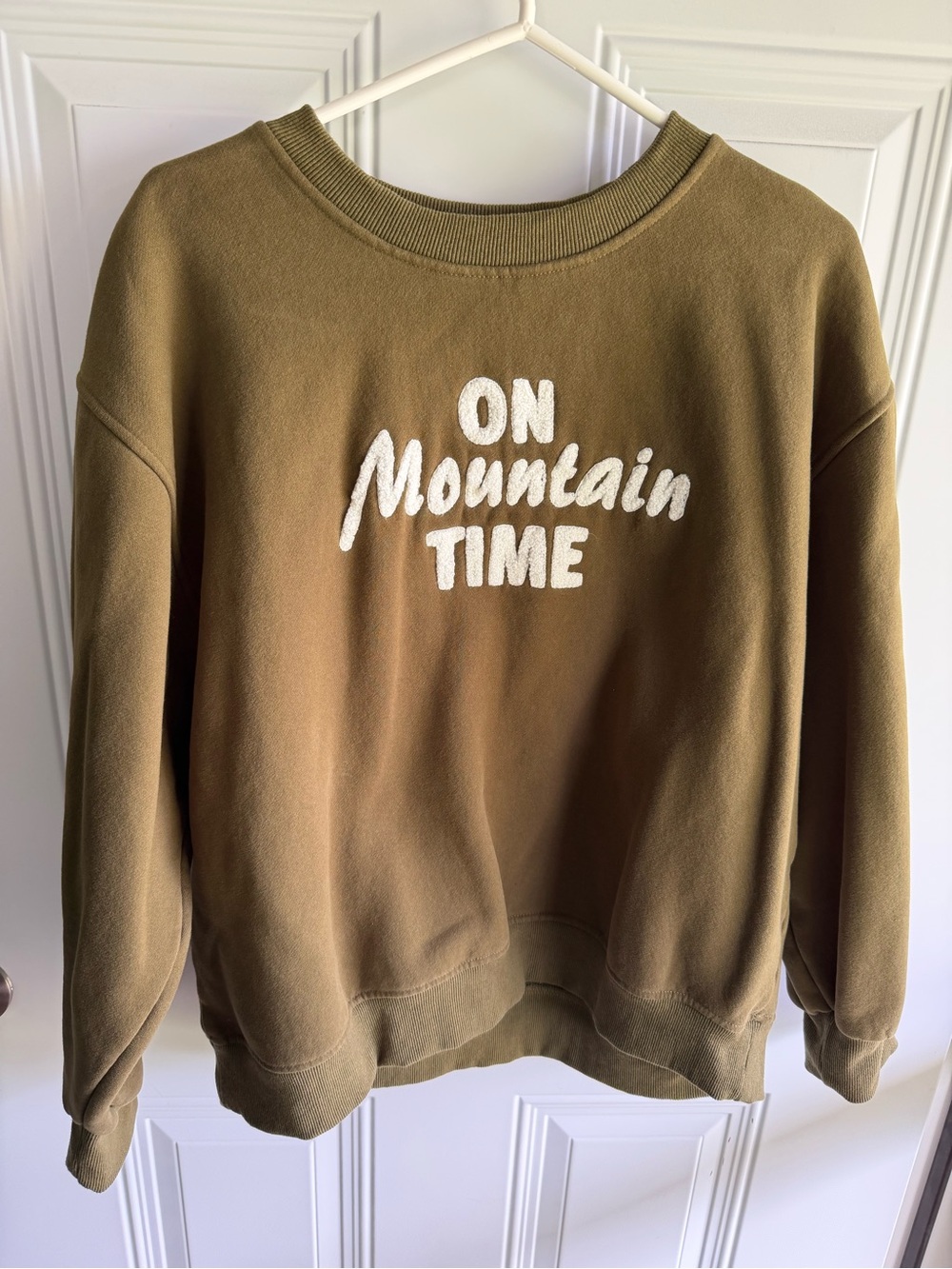 “On Mountain Time”  Crewneck Sweatshirt size large